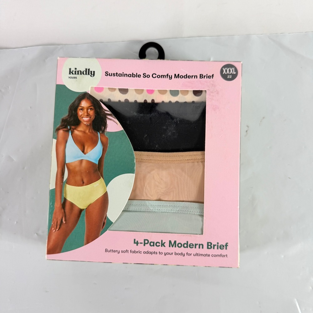 Kindly Yours So Comfy Modern Brief Underwear 4-Pack XXXL